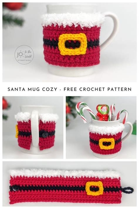 Christmas Mug Cozy Crochet Pattern Jo To The World Creations Cozy