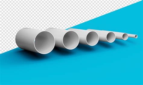 Premium PSD PVC Pipes Stacked In Warehouse Tubes PVC Pipes 3D Rendering