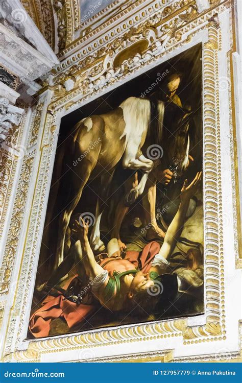 Conversion De Saint Paul Par Caravaggio Dans La Chapelle De Cerasi En