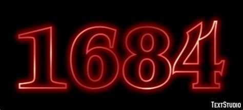 1684 Text Effect and Logo Design Number
