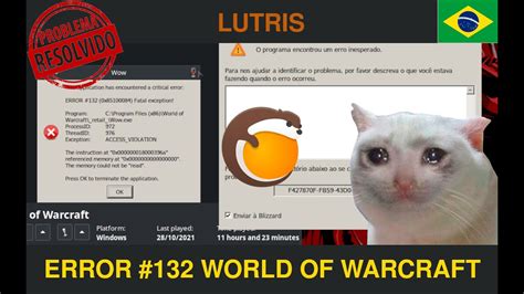 SOLUCIONADO Linux Pt Br ERROR 132 Ao Iniciar World Of Warcraft