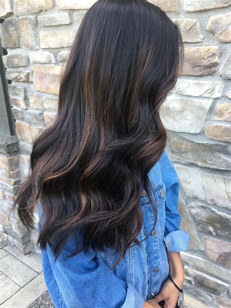 caramel partial highlights  black hair  tracy macias blog