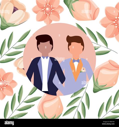 Gay Wedding Couple Vector Design Stock Vector Image Art Alamy