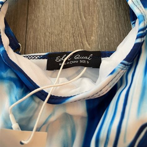 Edel Qual Swim Edel Qual New Blue Tye Dye Swim Bathing Suit Bikini Size Small Poshmark