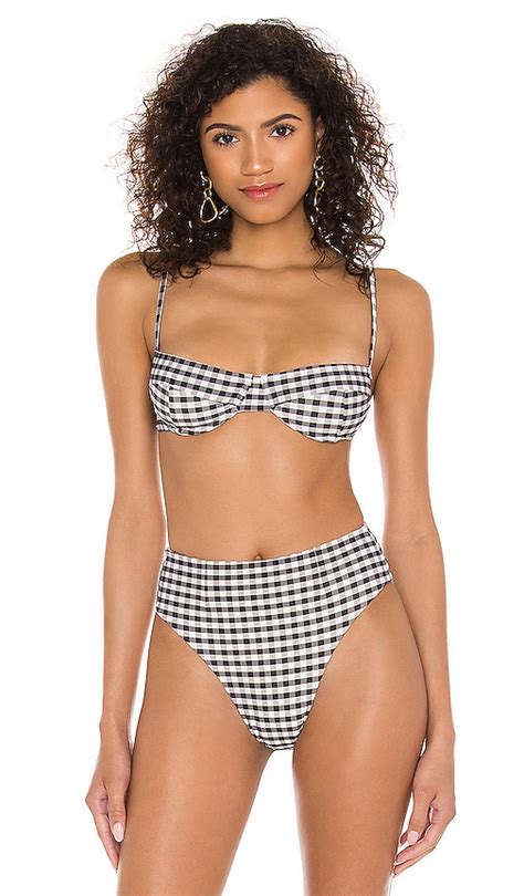 HAIGHT Vintage Bikini Top In Vichy REVOLVE