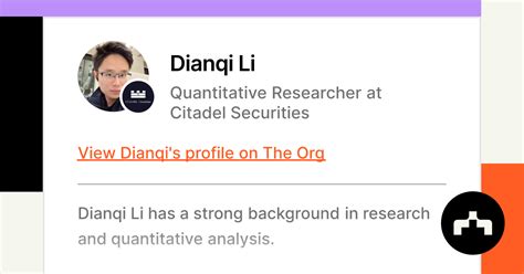 Dianqi Li - Quantitative Researcher at Citadel Securities | The Org