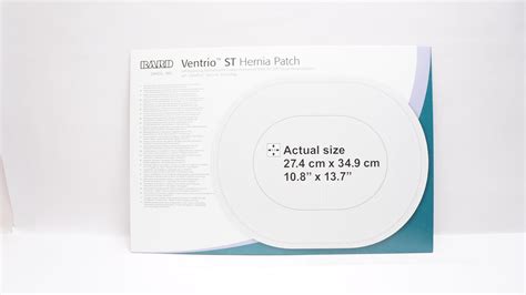 Bard 5950090 Ventrio St Hernia Patch Oval 108inch X 137inch X