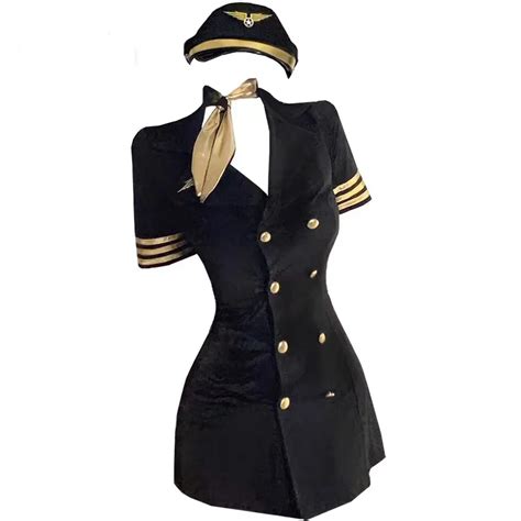 Piece Set Uniform Temptation Sexy Lingerie Airline Stewardess Costume Erotic Role Playing Sexy