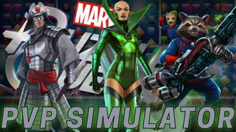 Marvel Puzzle Quest PVP SIMULATOR MOONDRAGON SILVER SAMURAI 4 STAR