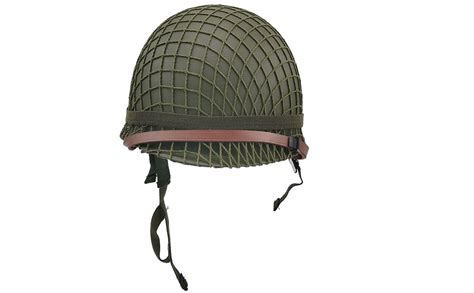 WWII US Army M1 Helmet Replica Metal Steel Shell With Net Canvas Chin