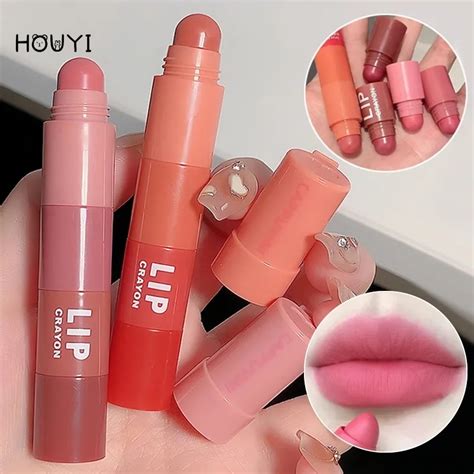 Pcs Set Matte Nude Crayon Lipstick Waterproof Lasting Velvet Red Rose Purple Lips Tint Sexy