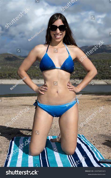 Bikini Girl On Beach Towel Stock Photo 2247645323 Shutterstock