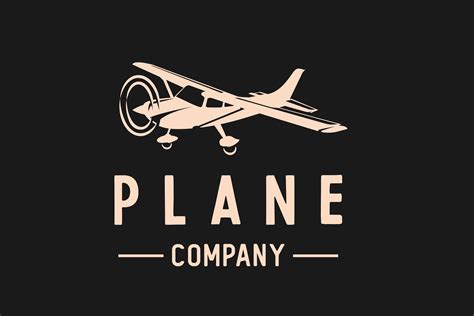 Small Airplane Logo Design Graphic by Weasley99 · Creative Fabrica