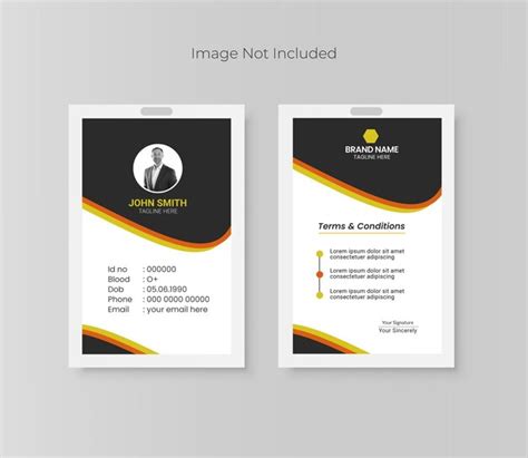 Premium Vector Modern Id Card Design Template Office Identity Card