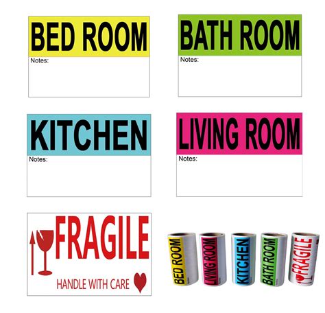 300 Count 3 X 2 Inch Home Moving Labels For 1 Bedroom House Apartment