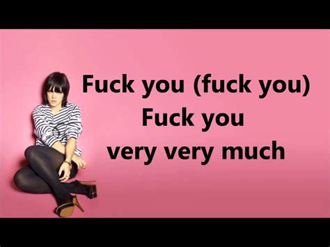 Fuck You Lily Allen YouTube
