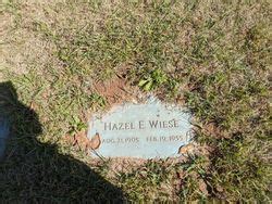 Hazel E Wiese 1905 1955 Find A Grave Memorial