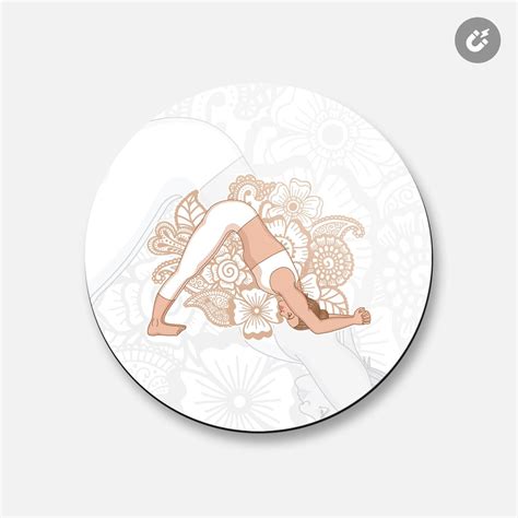 Dolphin Yoga Pose Ardha Pincha Mayurasana X Round Decorative