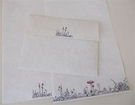 Ivory Parchment Paper Stationery Set Writing Paper Hand Etsy