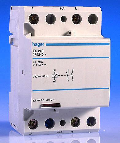 40 Amp 2 Pole Contactor - 3 Module