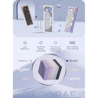Weikav Sugar Aluminum Barebone Keyboard Kit Gasket Rgb Iso Ansi Hot Swappable Custom