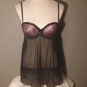 Intimates Sleepwear Nwot Lingerie Teddy W Pink And Blk Polka Dot Poshmark