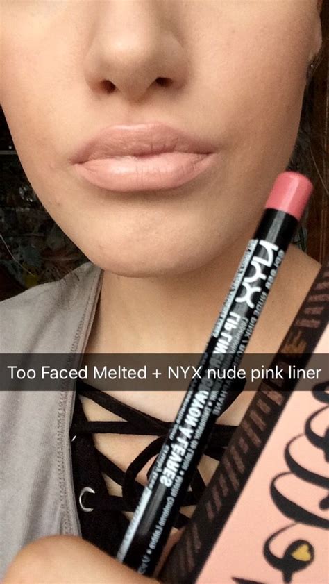 COMBO Today NYX Lip Liner In NUDE PINK TooFaced Melted Lipstick In SUGAR X