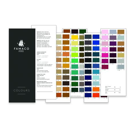 Famaco Colour Chart Shoe String Laces