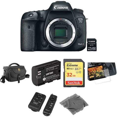 Canon EOS 7D Mark II DSLR Camera Body With Basic Photo Kit B H