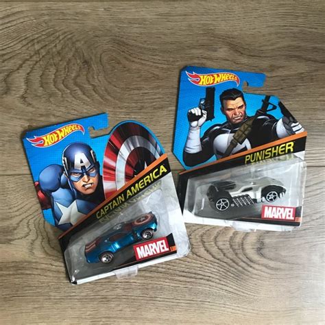 Marvel Toys Nwt Marvel Hot Wheels Captain America The Punisher Poshmark