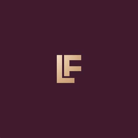 Premium Vector | LF logo design vector image