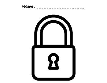 diy design   lock printable  sensei vicki tpt