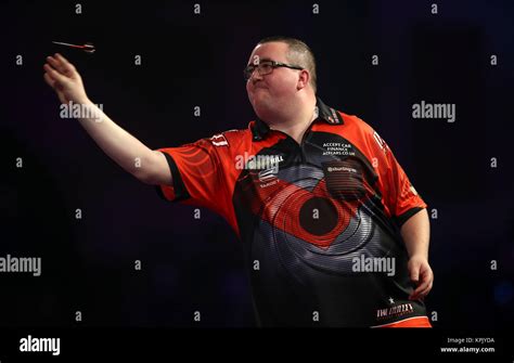 Stephen Bunting During His Match Against Dimitri Van Den Bergh During