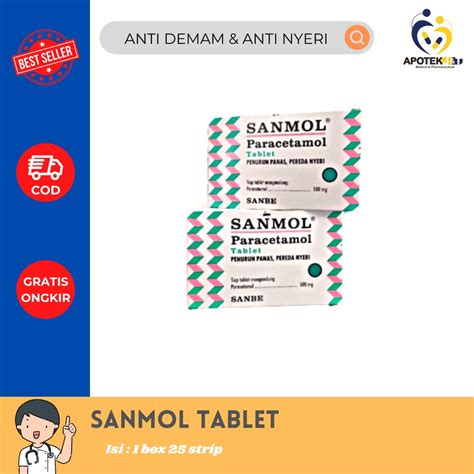 Jual Sanmol Box Mg Tablet Original By Sanbe Penurun Demam