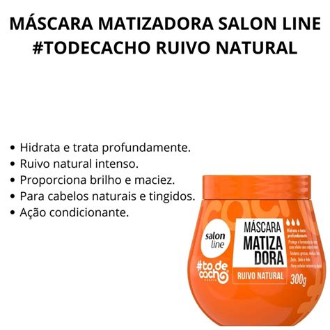 MÁSCARA MATIZADORA SALON LINE TODECACHO RUIVO NATURAL 300G