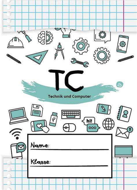 Technik und Computer Deckblätter 7 Vorlagen zum Ausdrucken