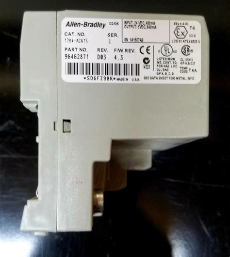 Allen Bradley Acn Series A Controlnet Flex I O Adapter Ab Ebay