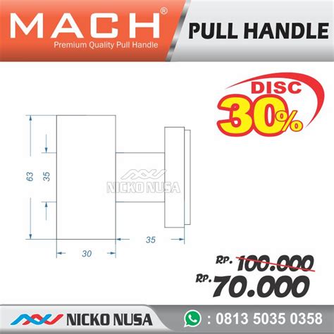 pull handle pintu mach  dami  single ss handle pint nicko nusa