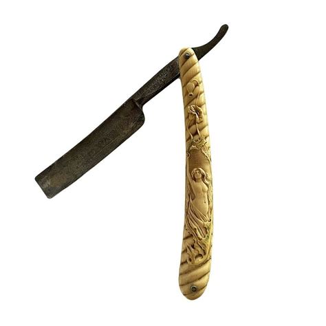 Rare Nude Art Nouveau Ripped Celluloid Straight Razor By Ern C Friedr For Sale At Stdibs