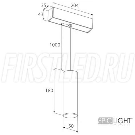 Магнитный трековый светильник подвесной MAGNETIC HANG 7W (INF LOCUS ...