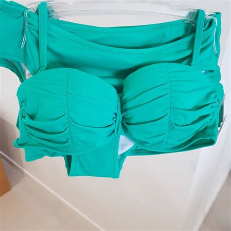 Gs Mint Padded Strapless Bikini Giving And Living