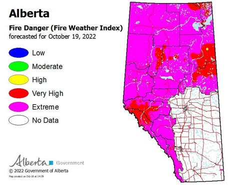 Peace River Forest Area Wildfire Update October 18 2022