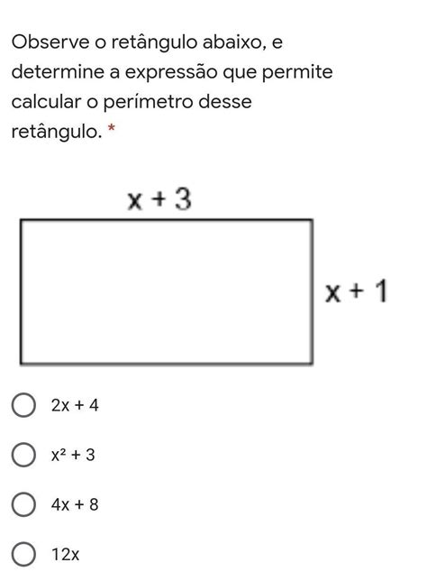 A Express O Que Representa O Per Metro Do Ret Ngulo Fdplearn