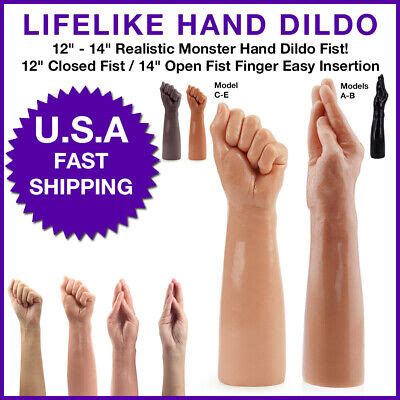 REALISTIC HAND DILDO 14 INCH MONSTER FIST W GRADUATED FINGER EASY INSERTION EBay