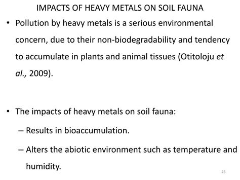 Ppt Impacts Of Heavy Metals From Industrial Wastes On Soil Fauna