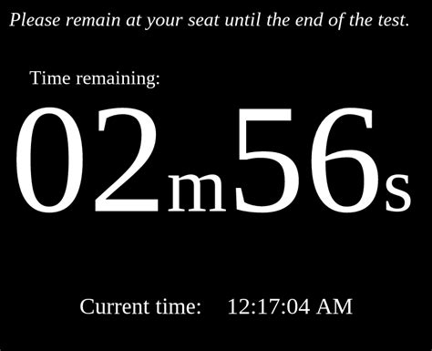 Announcing the Exam Timer