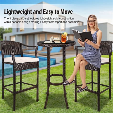 Outdoor High Top Table And Chair Patio Furniture High Top Table Set