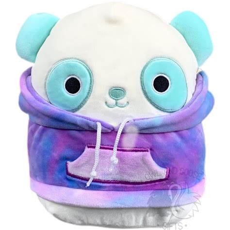 Squishmallow 8 Inch Sissy The Panda Hoodie Squad Plush Toy Owl And Goose Ts