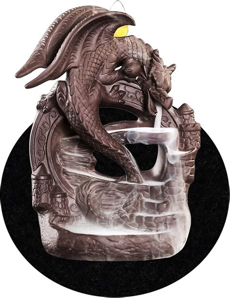 Amazon Pterosaur Dragon Backflow Cone Incense Burner Waterfall