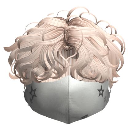 Curly Middle Part W Mask In Platinum Blonde Roblox